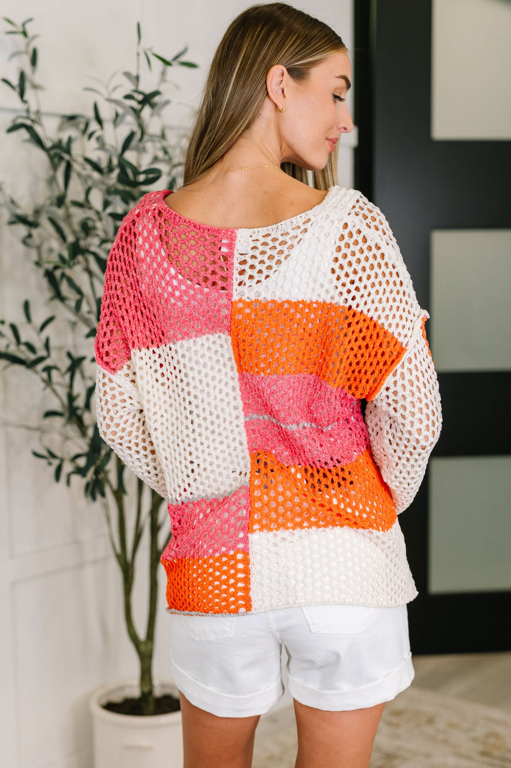 Off the Grid Net Color Block Layering Top - SwagglyLife Home & Fashion