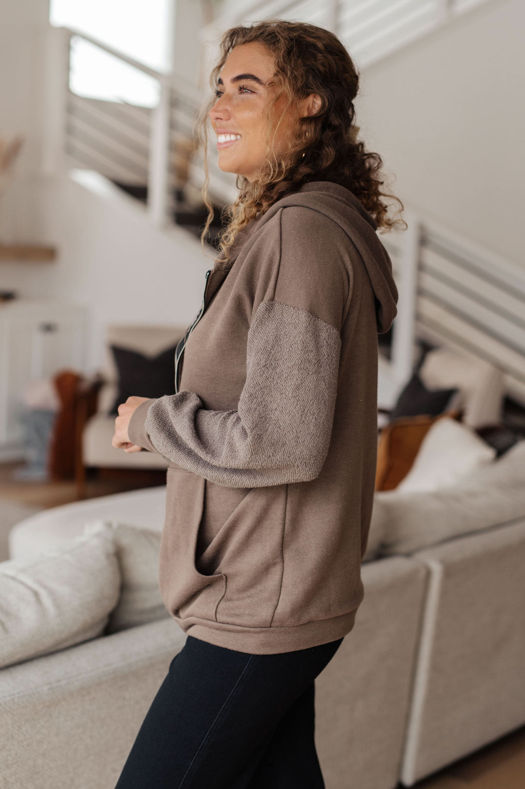 On And On Zip Up Hoodie in - Tops photo