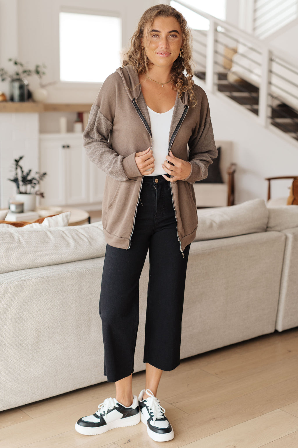 On And On Zip Up Hoodie in - Tops photo