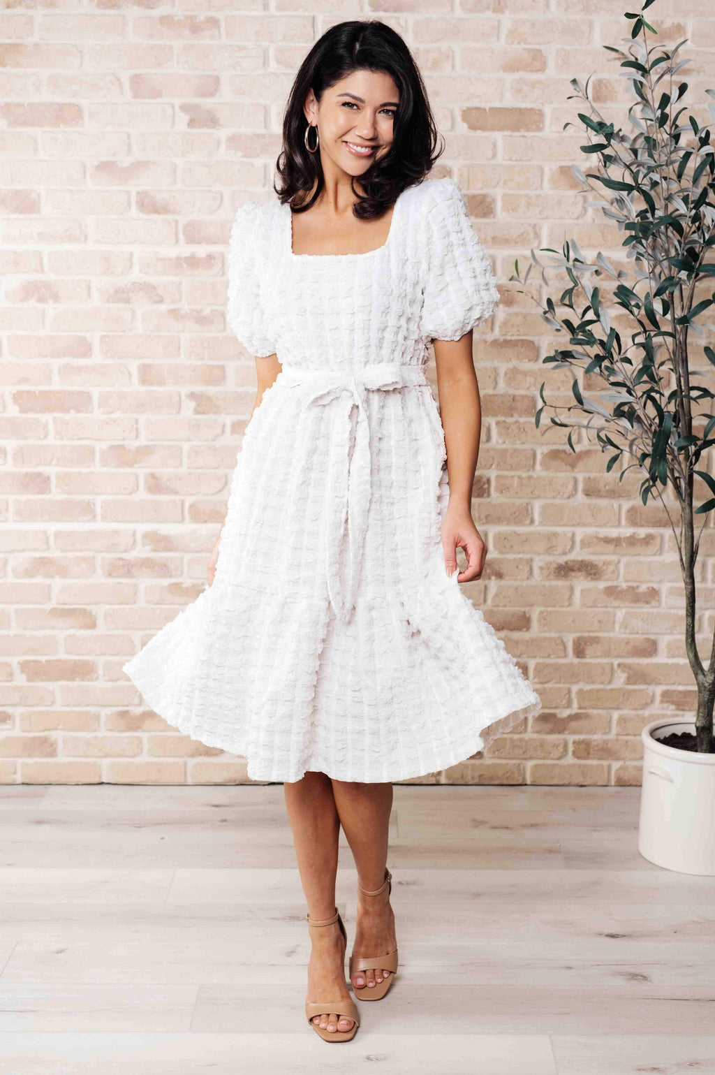 On Cloud Nine Bubble Midi Dress in - Dresses photo