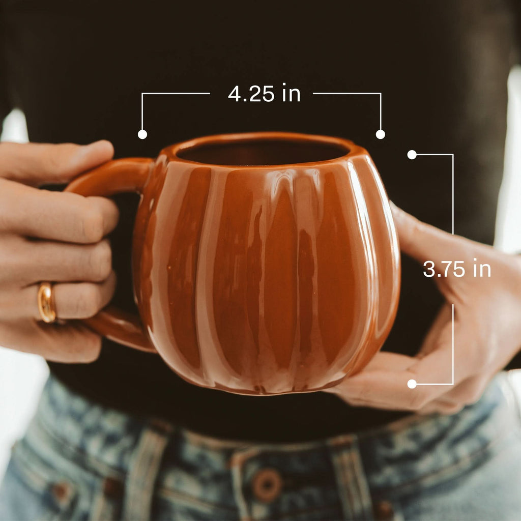 Cream Pumpkin 19oz. Figural Coffee Mug in - Coffee Mugs photo