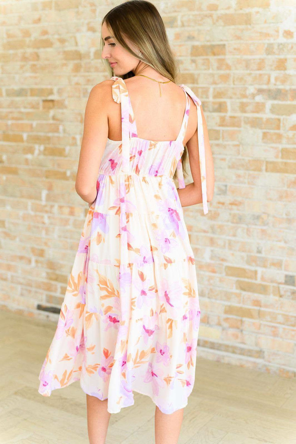 Pastel Petals Floral Midi Dress in - Dresses photo