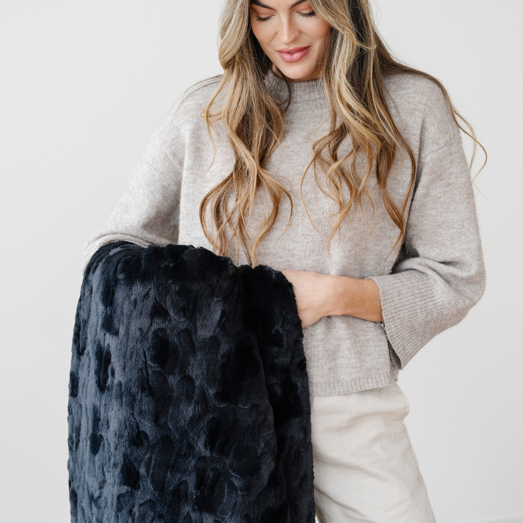 PATTERNED FAUX FUR XL THROW BLANKETS in - photo