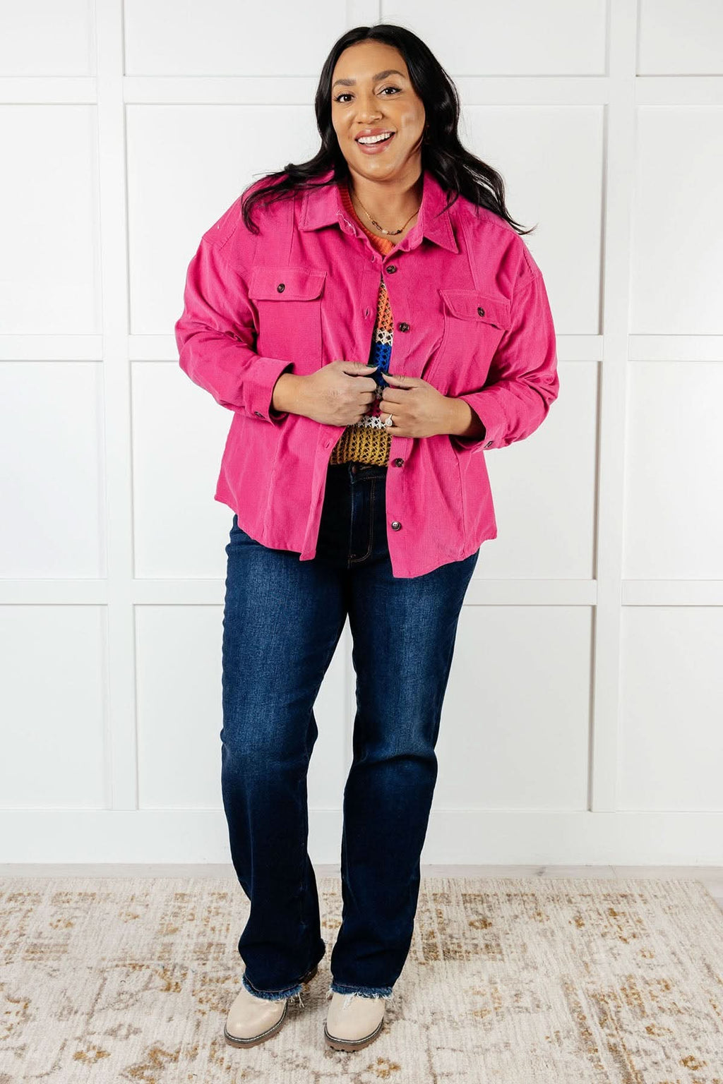 Perfect Pop of Pink Jacket in - Layers photo