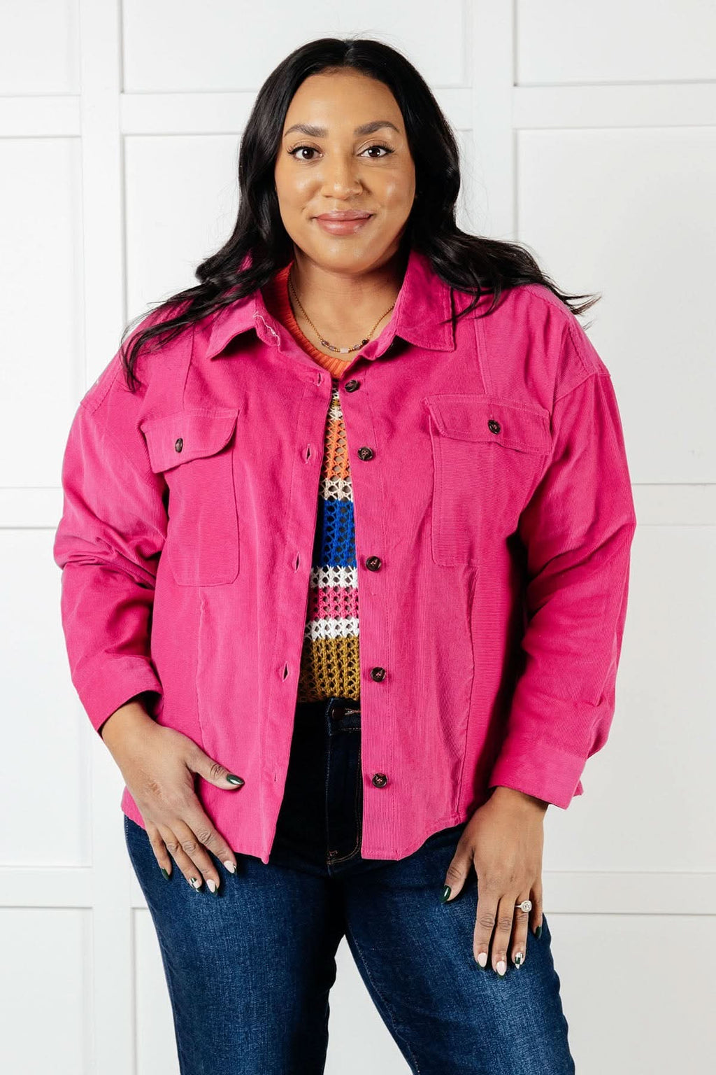 Perfect Pop of Pink Jacket in - Layers photo