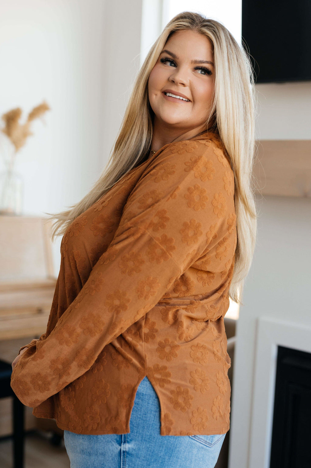 Perfect in Pansies V-Neck Top - SwagglyLife Home & Fashion