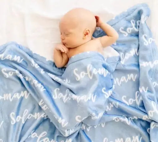 Personalized Baby Blanket, Toddler Blanket, Throw Blanket in - Baby Blanket photo