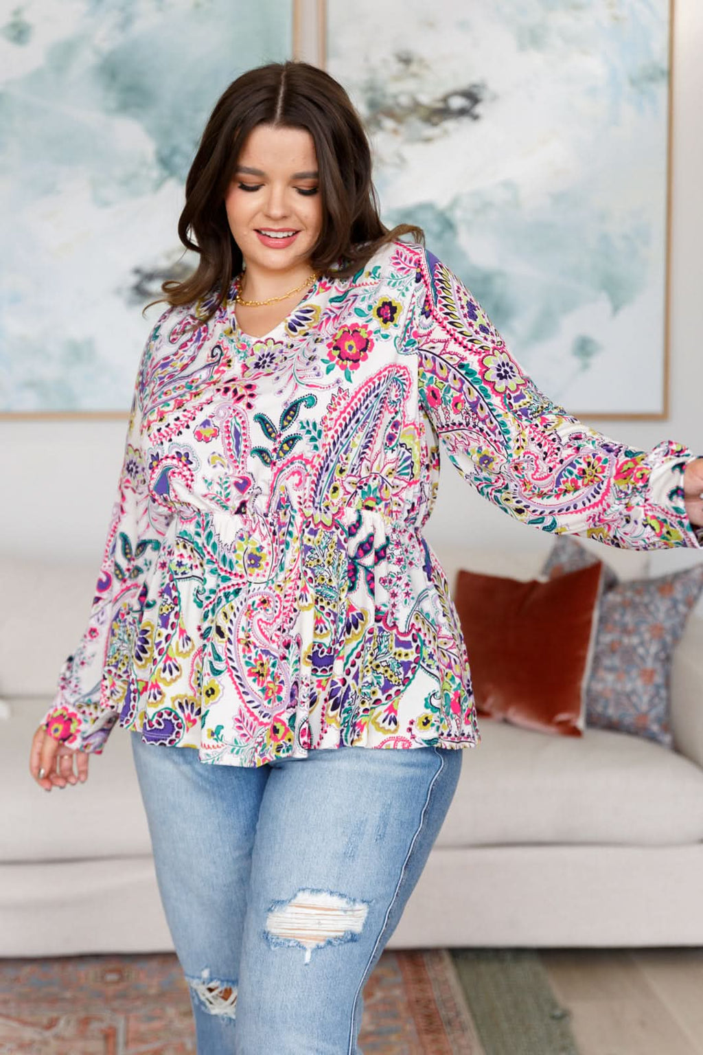 Pick a Color Peplum Blouse in - Tops photo
