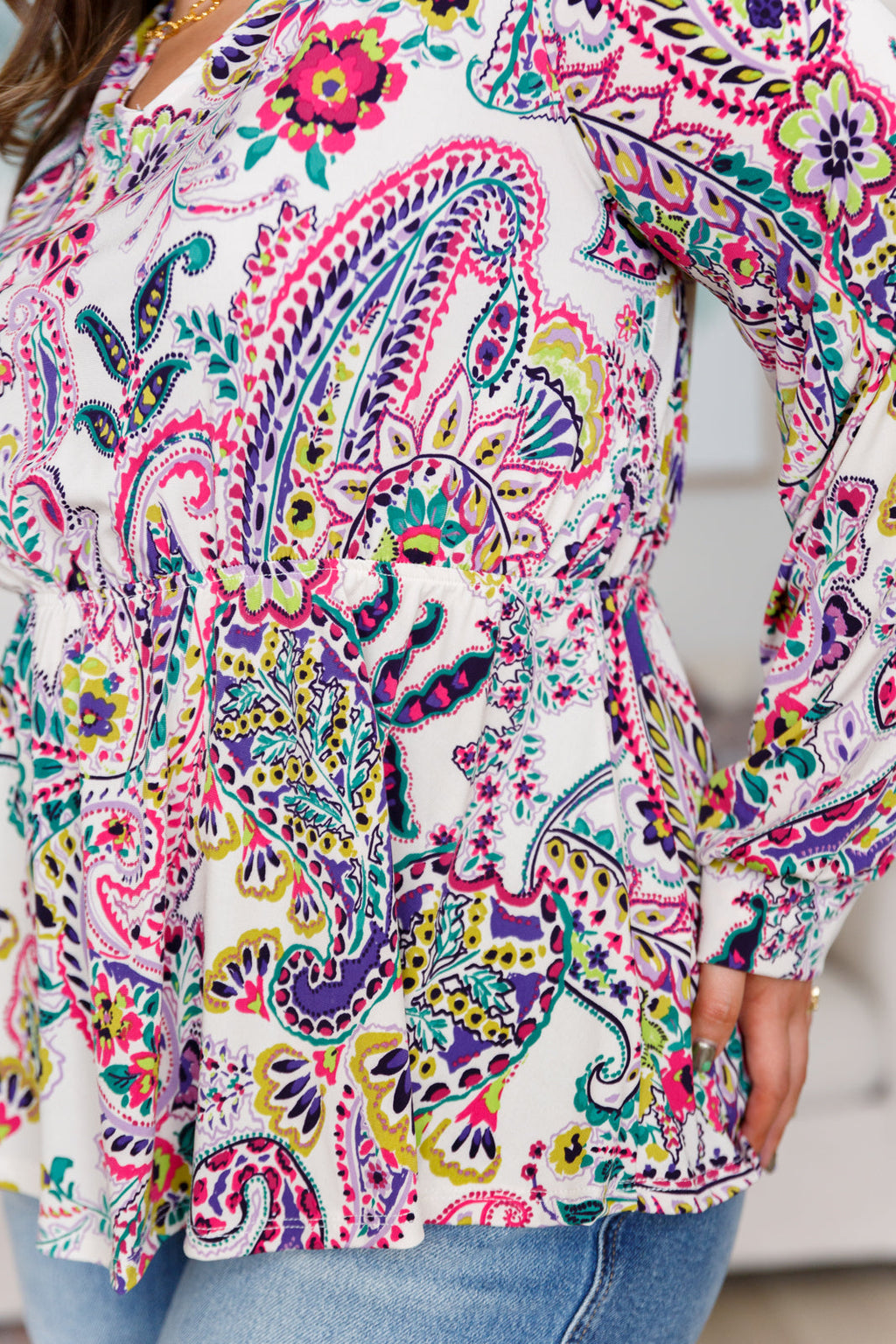 Pick a Color Peplum Blouse in - Tops photo