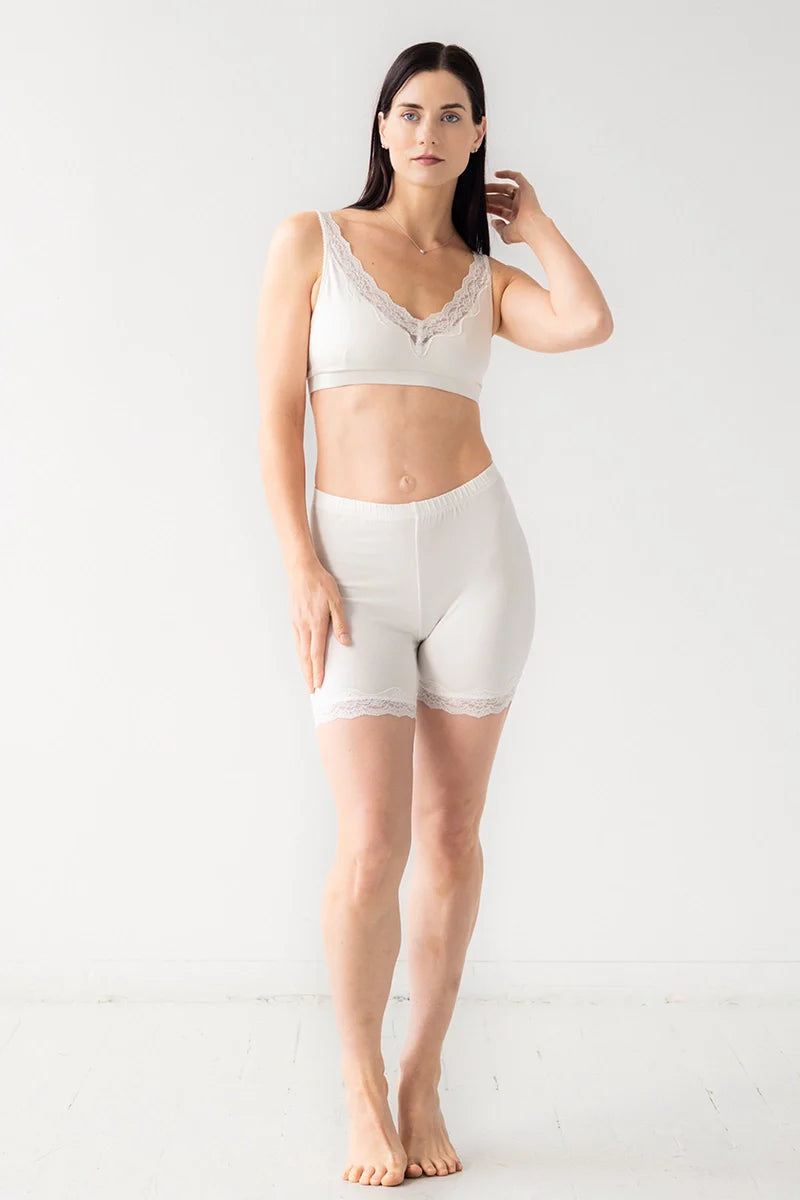 Salua Cotton Lace Bike Shorts in - SHORTS photo