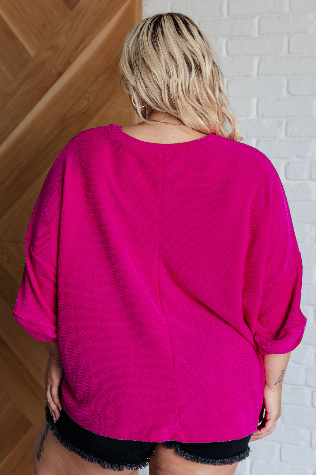 Pink Thoughts Chenille Blouse in - Blouses photo