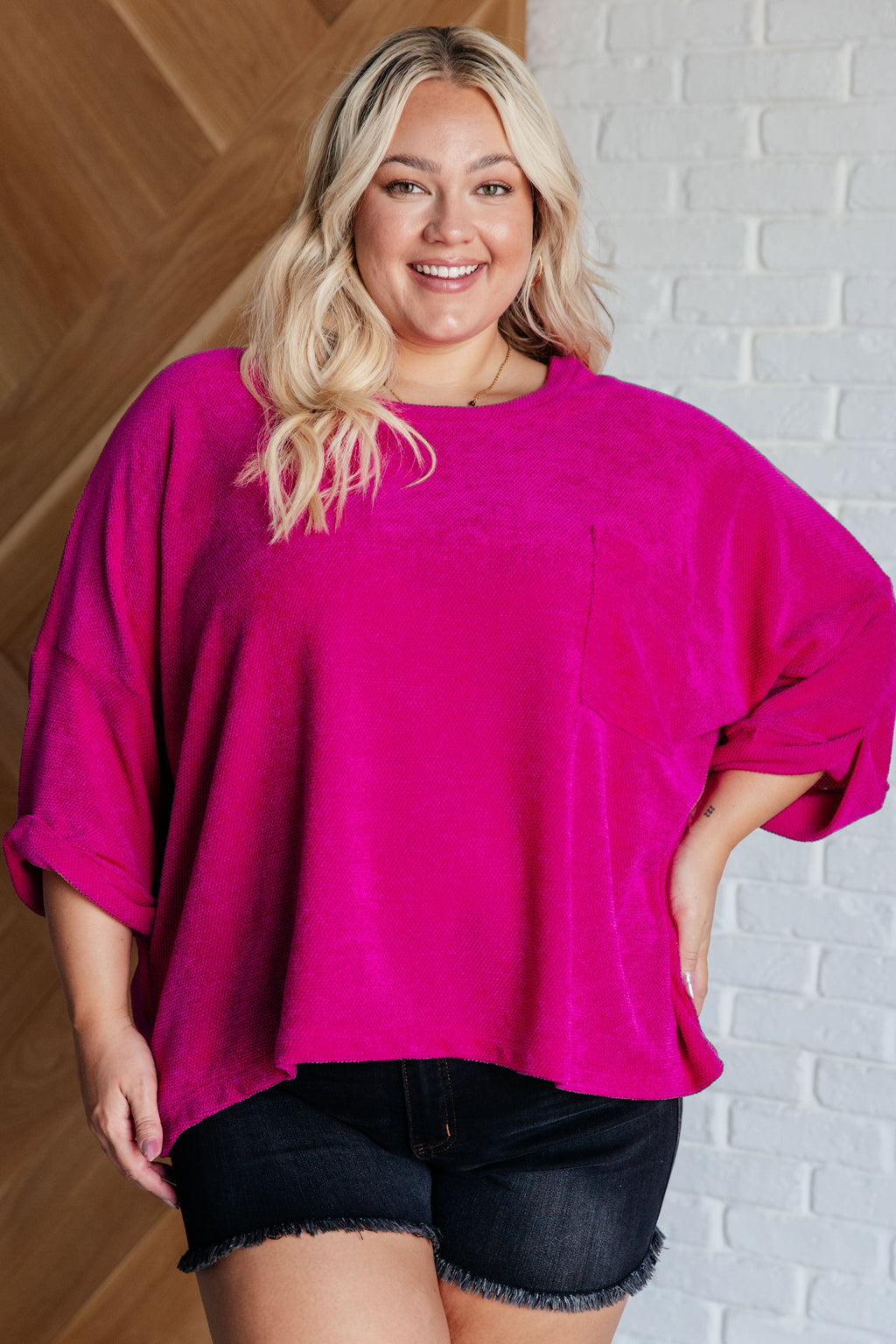 Pink Thoughts Chenille Blouse in - Blouses photo