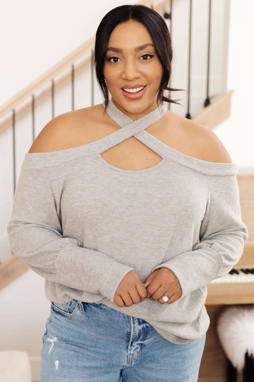 Pizza and a Movie Halter Detail Top in - Tops photo