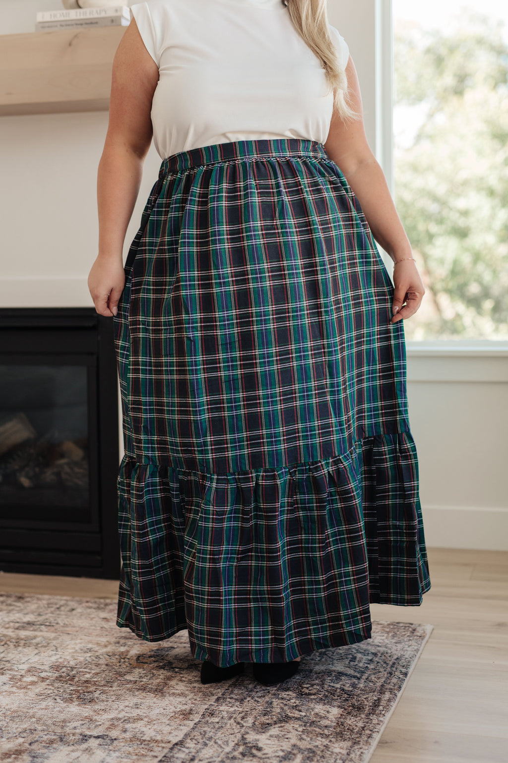 Plaid Perfection Maxi Skirt in - Bottoms photo