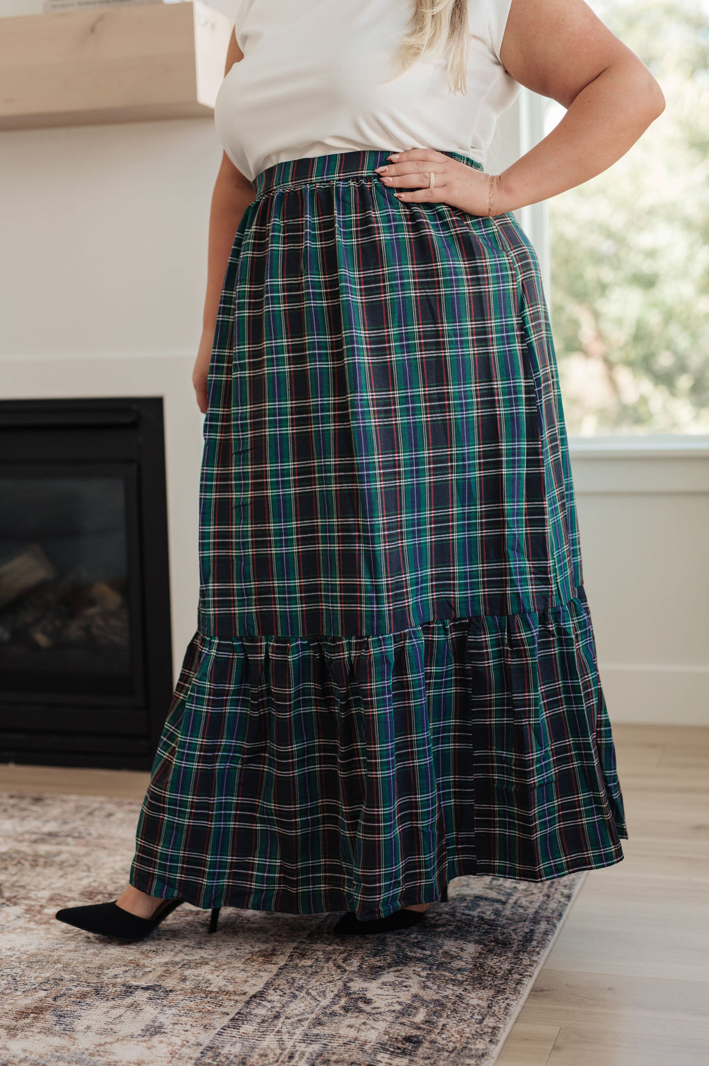 Plaid Perfection Maxi Skirt in - Bottoms photo