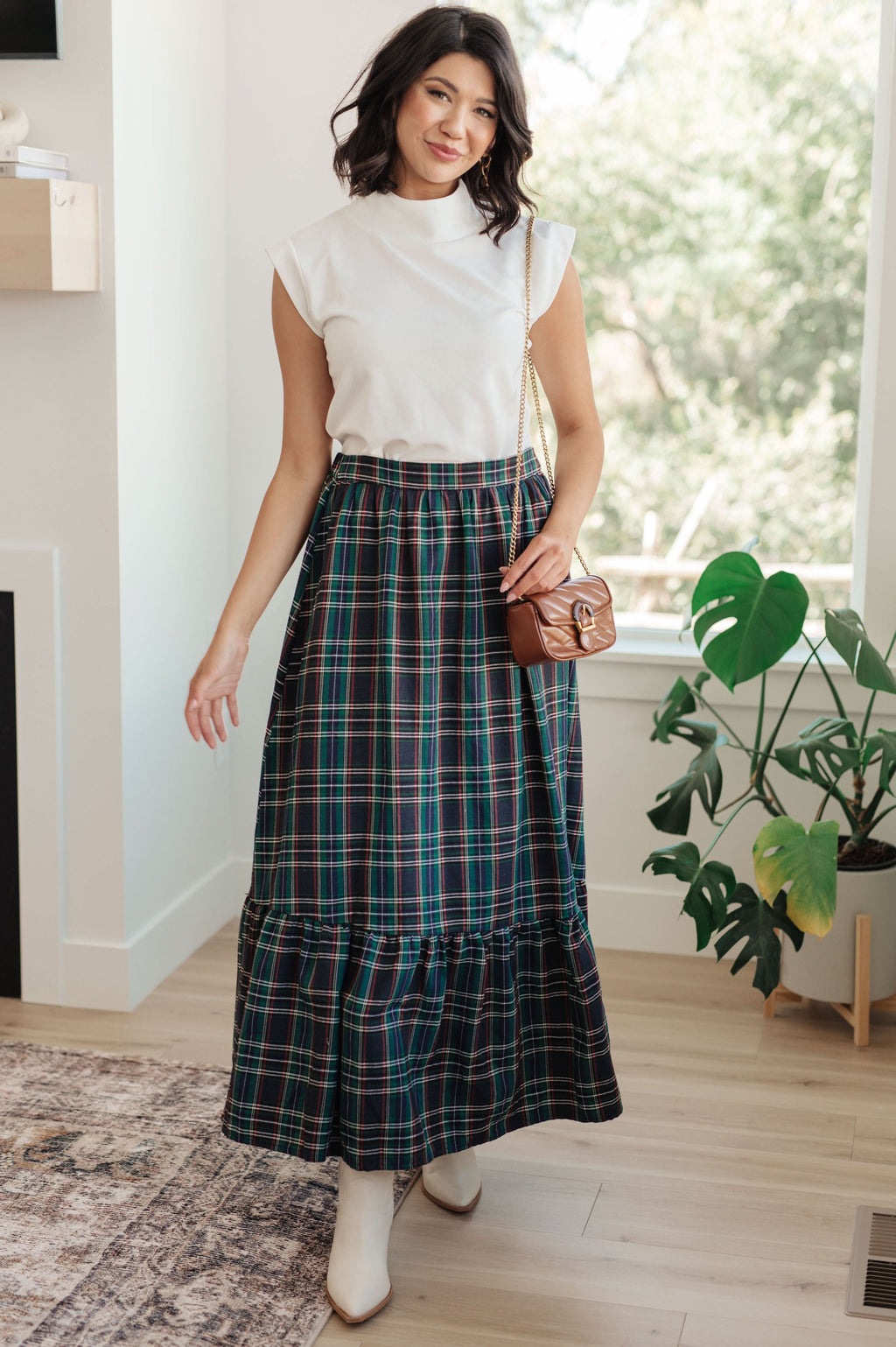 Plaid Perfection Maxi Skirt in - Bottoms photo