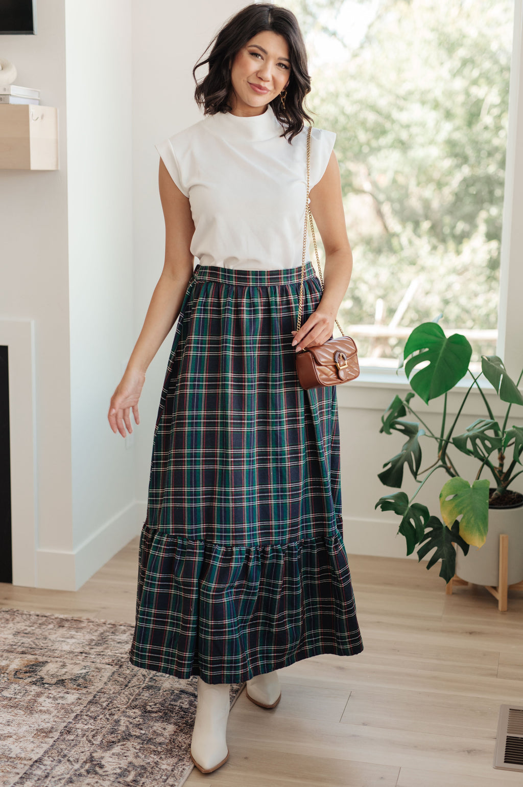 Plaid Perfection Maxi Skirt in - Bottoms photo