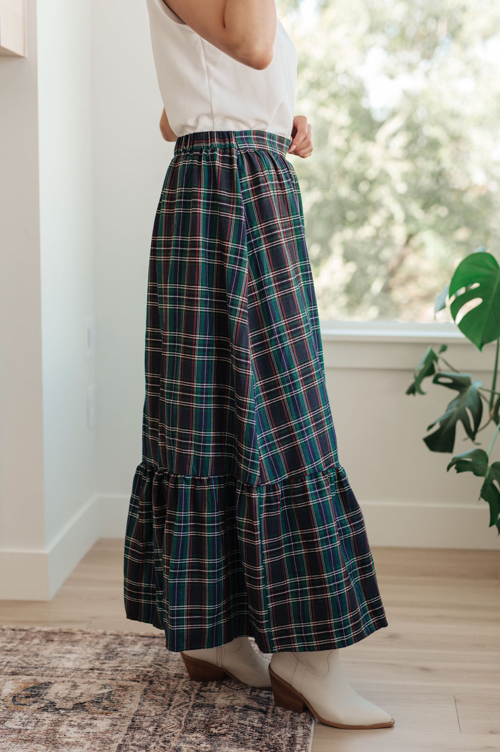 Plaid Perfection Maxi Skirt in - Bottoms photo