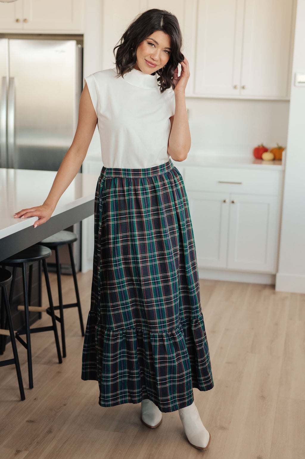 Plaid Perfection Maxi Skirt in - Bottoms photo