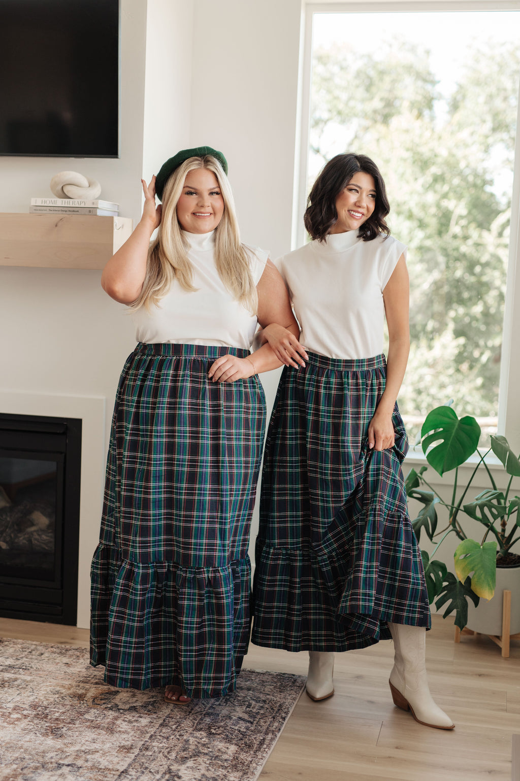 Plaid Perfection Maxi Skirt in - Bottoms photo