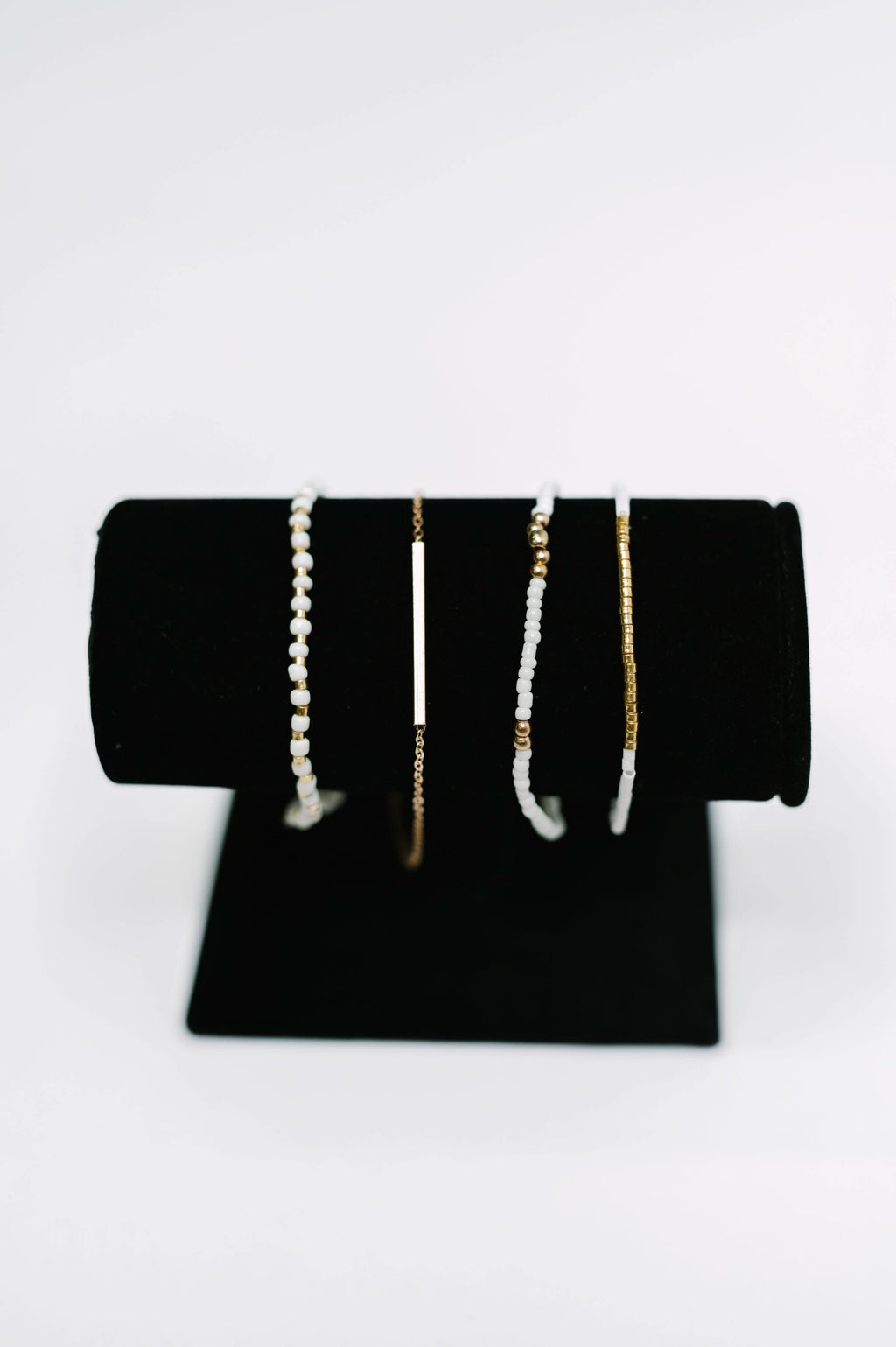 Poised & Polished Bracelet Set in White and Gold in - Womens photo