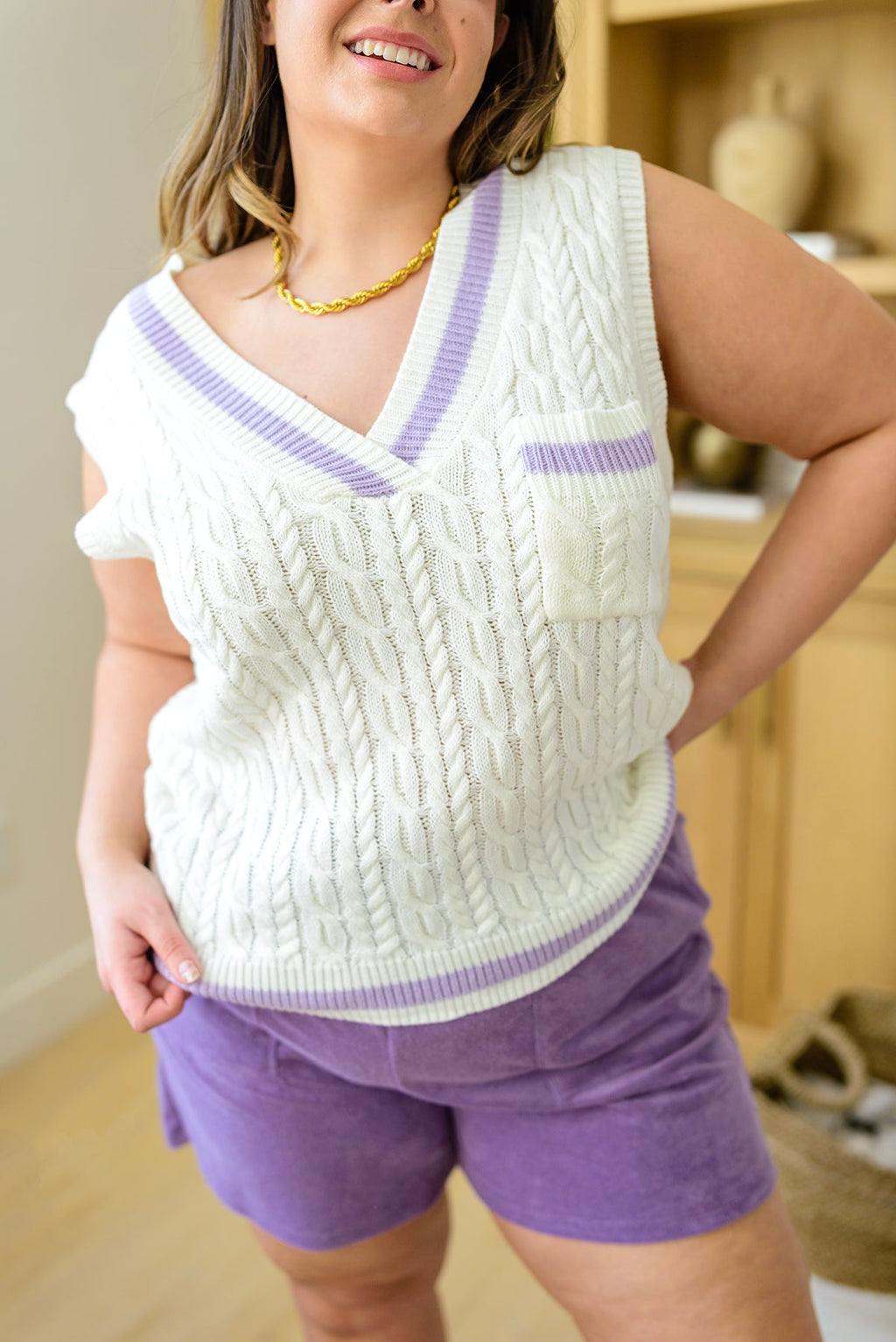 Power Girl Sweater Vest in - Tops photo