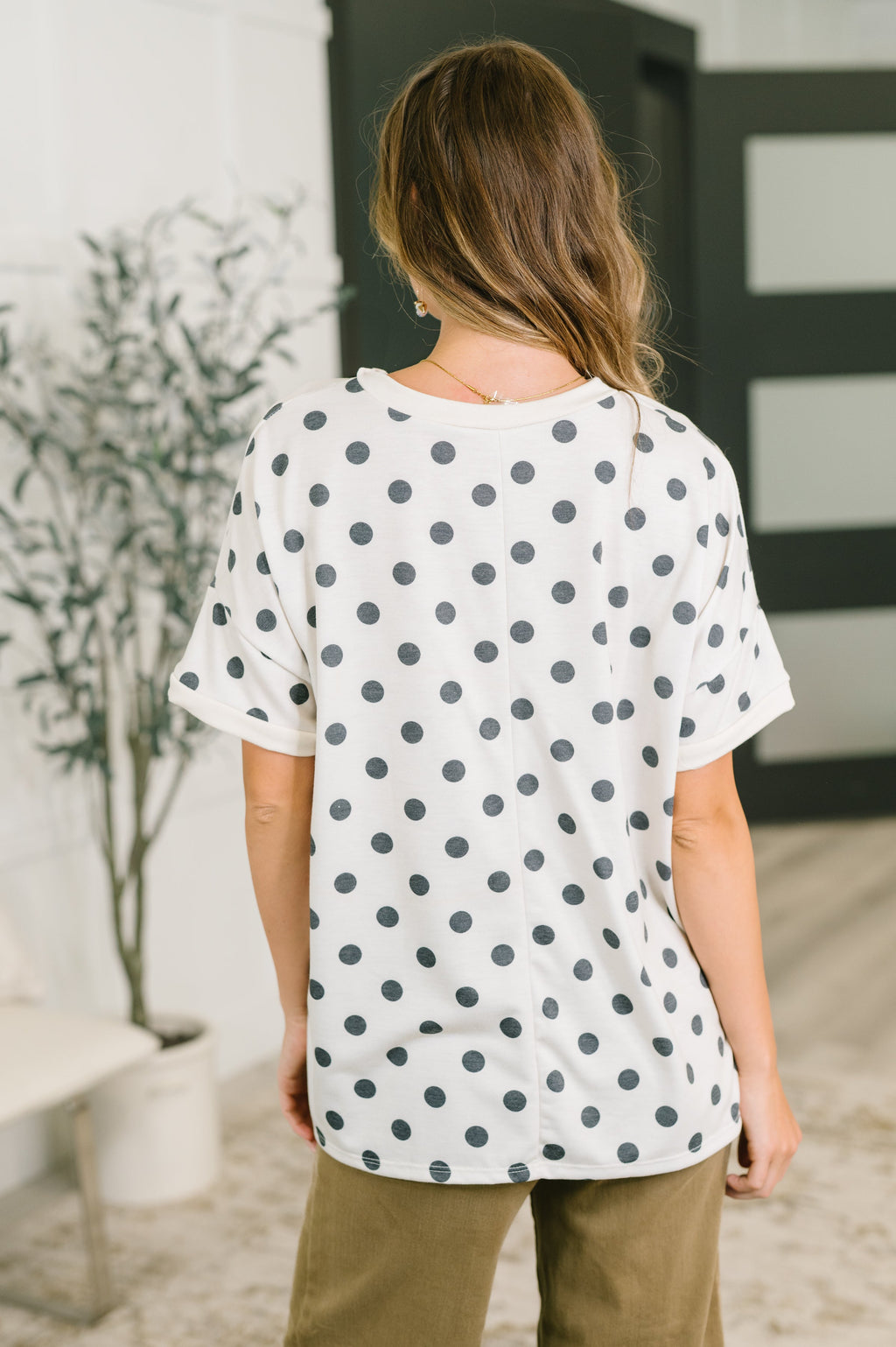 Pretty in Polka Oversized Drop Shoulder Tee in - Womens photo