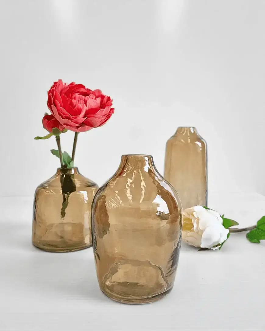 Haley Handblown Hammered Bud Vase in - Vase photo
