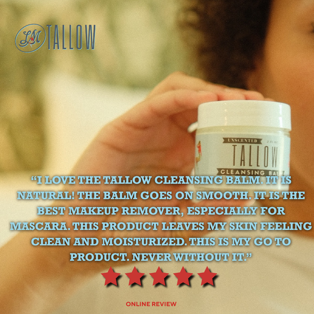 Unscented Tallow Cleansing Balm | Natural Makeup Remover & Deep Moisturizing Cleanser | Grass-Fed Beef Tallow with Castor Oil in - Body Cream/Lotion photo
