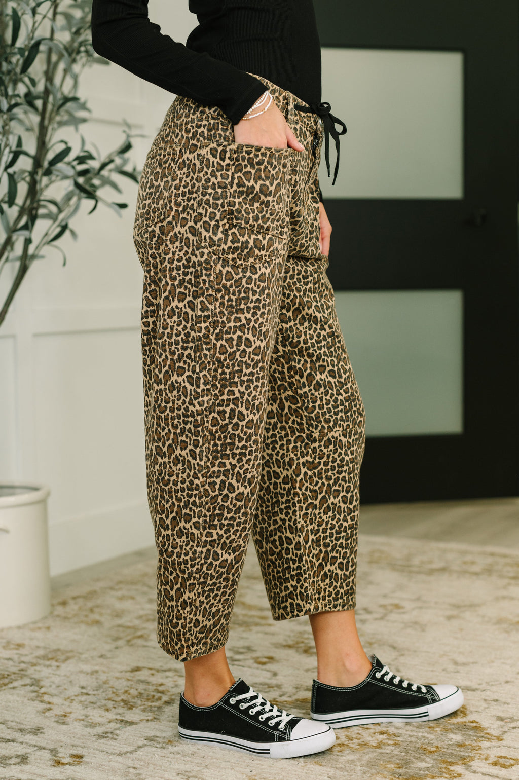 Prowl Power Barrell Ankle Crop Jean in Khaki - SwagglyLife Home & Fashion