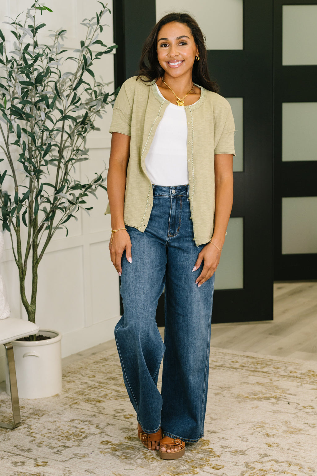 Pushing Through Button Down Top in - Womens photo