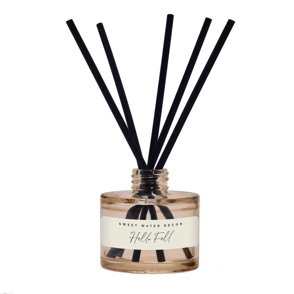 Hello Fall Tinted Glass Jar Reed Diffuser in - Reed Diffusers photo
