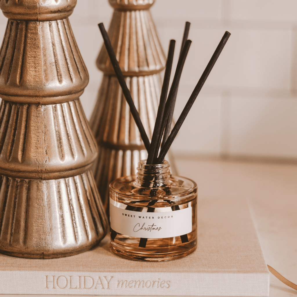 Christmas Tinted Glass Jar Reed Diffuser - SwagglyLife Home & Fashion