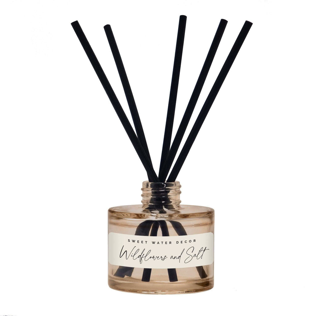 Wildflowers and Salt Tinted Glass Jar Reed Diffuser in - Reed Diffusers photo