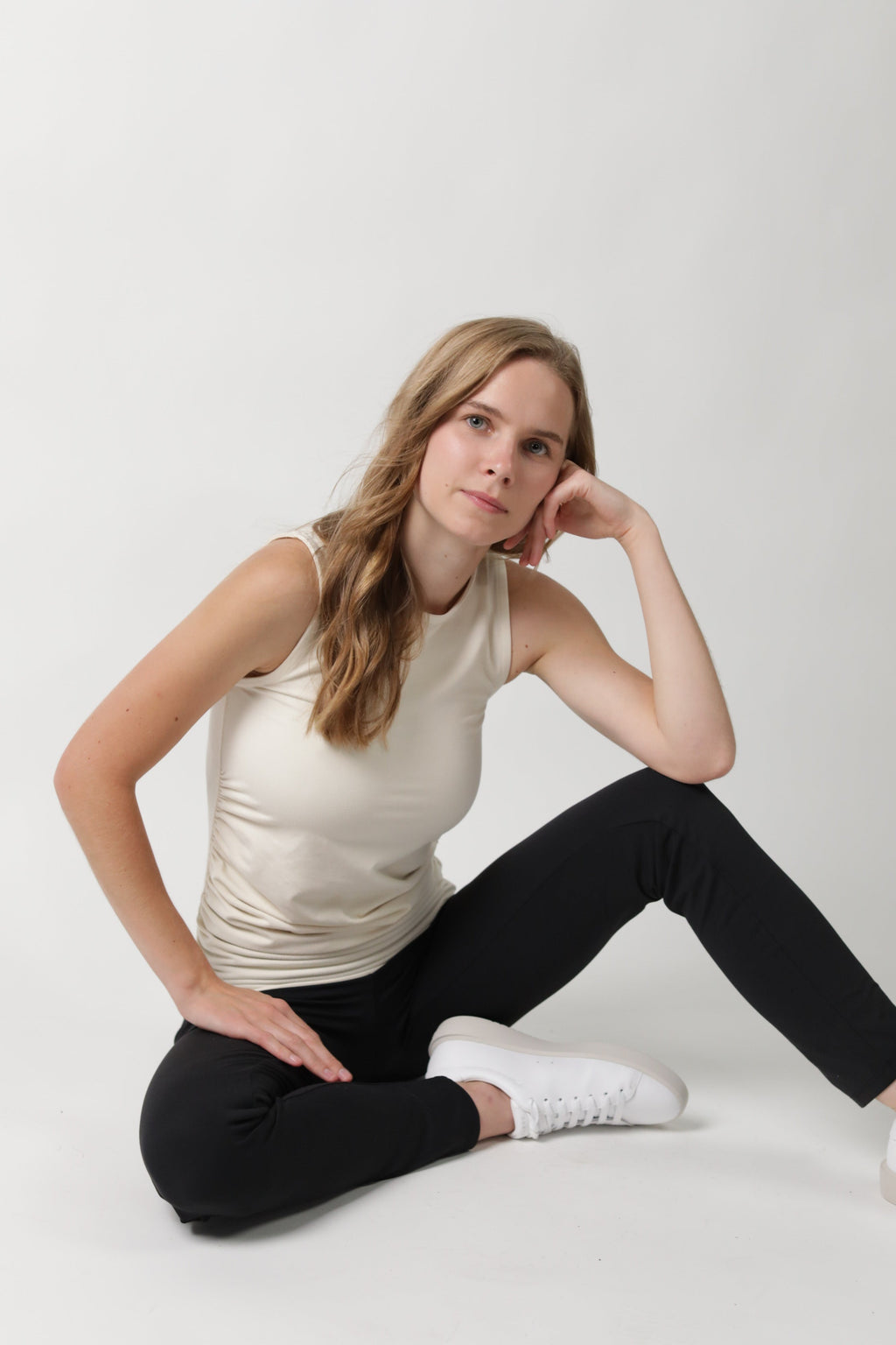 BLAIR || HIGH NECK MATERNITY TANK in - photo
