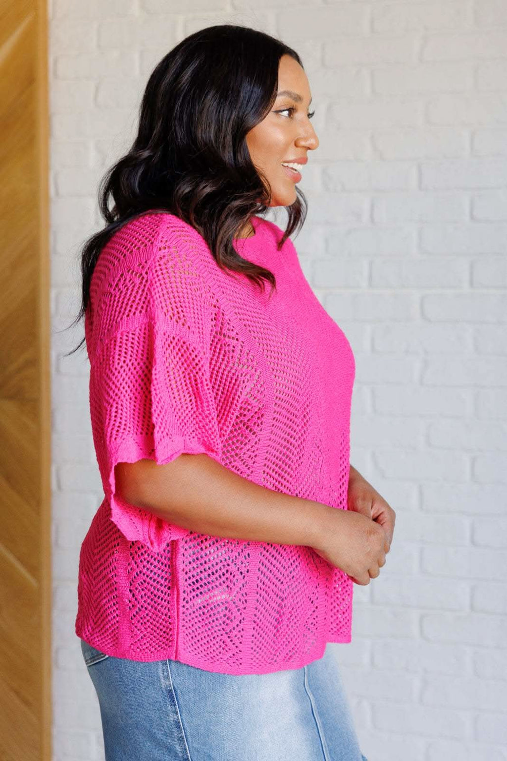 Rather Eventful Open Knit Top in - Tops photo