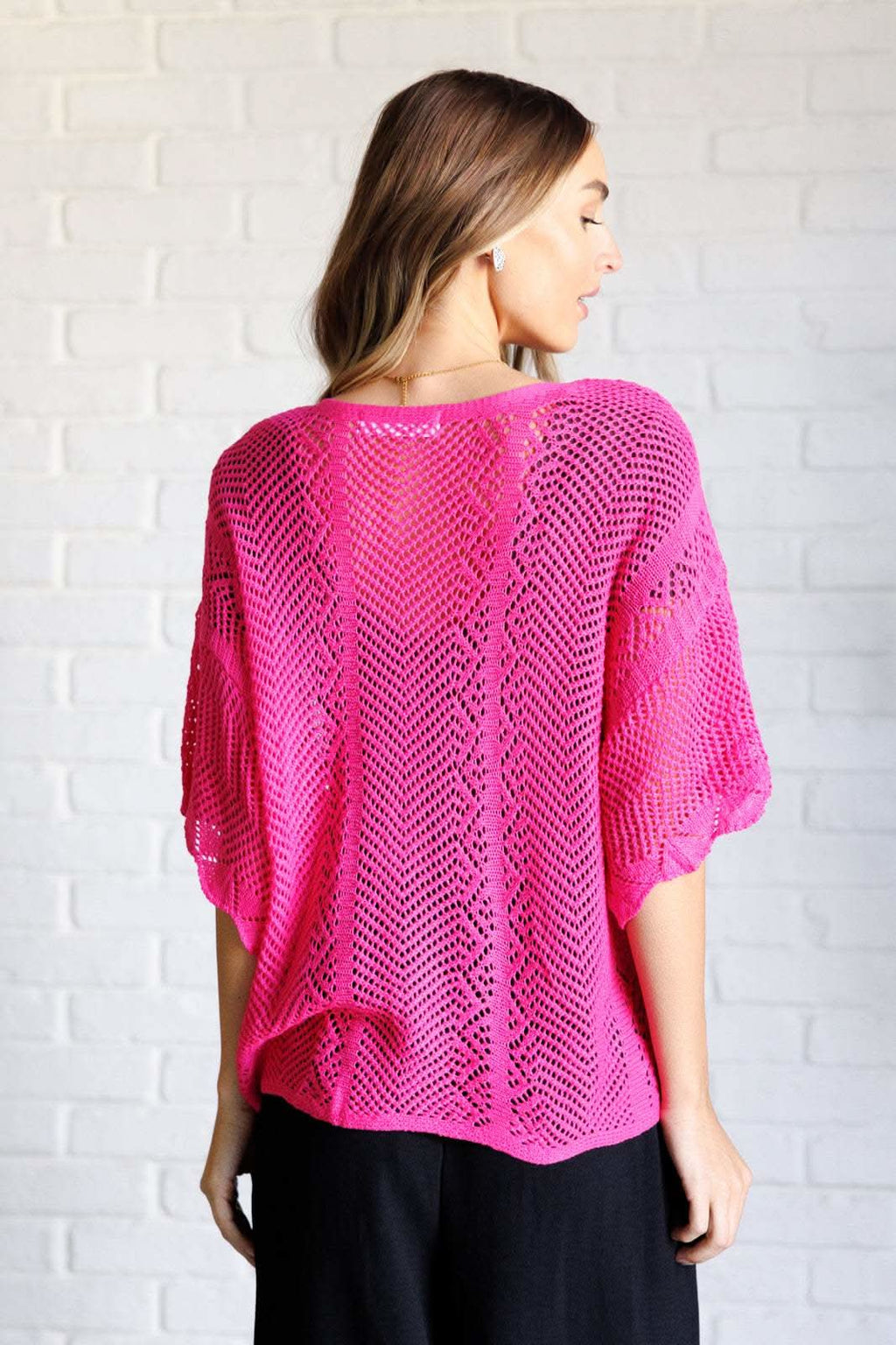 Rather Eventful Open Knit Top in - Tops photo