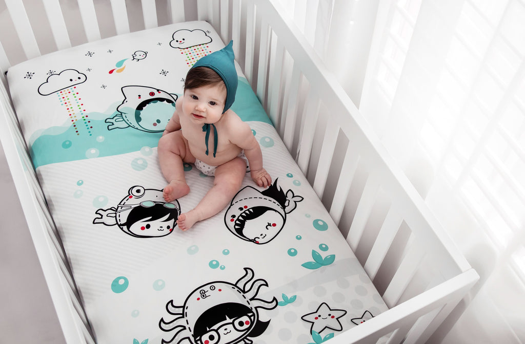 Dive In Organic Standard Size Crib Sheet in - Crib sheets photo