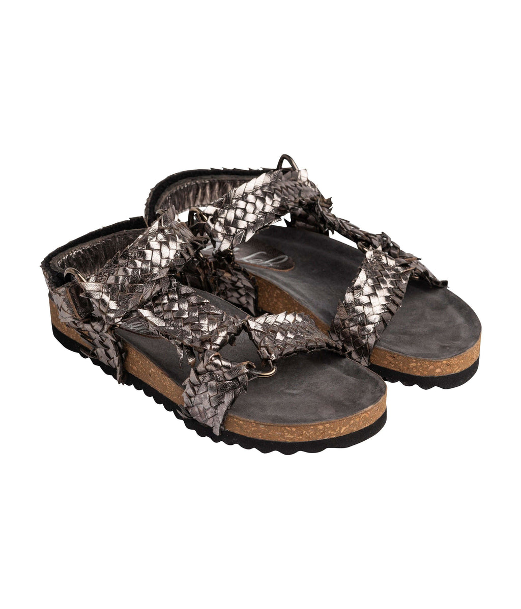 River Dance Woven Sandal in Pewter in - Shoes photo
