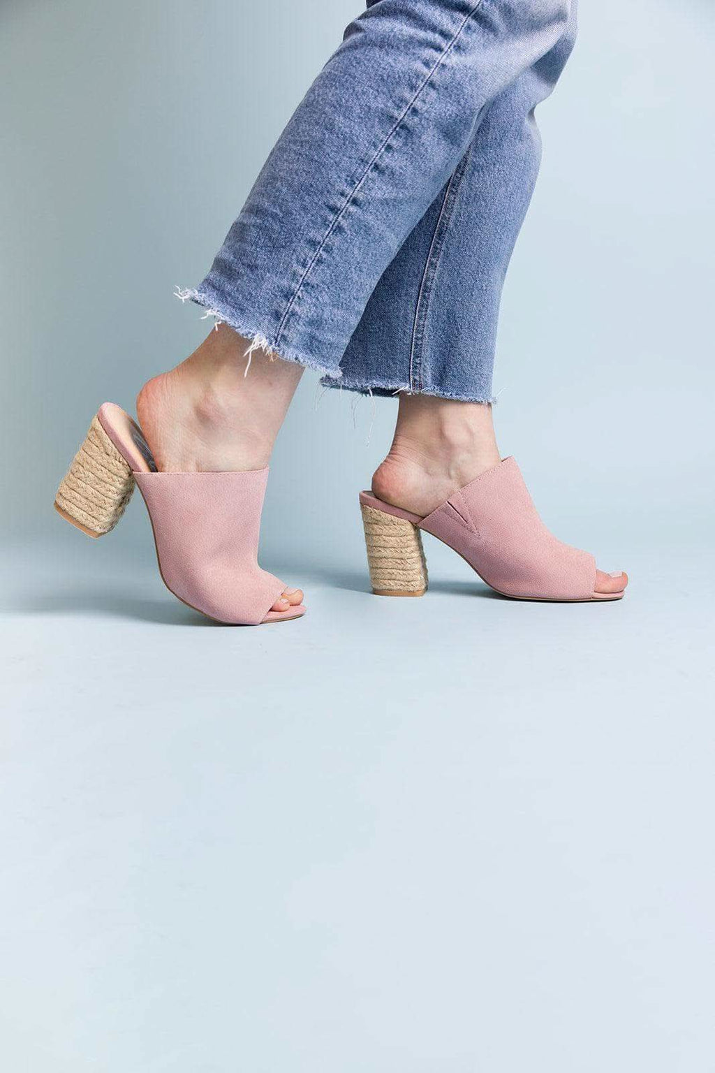 Helena Heeled Sandal in Blush Suede in - Shoes photo