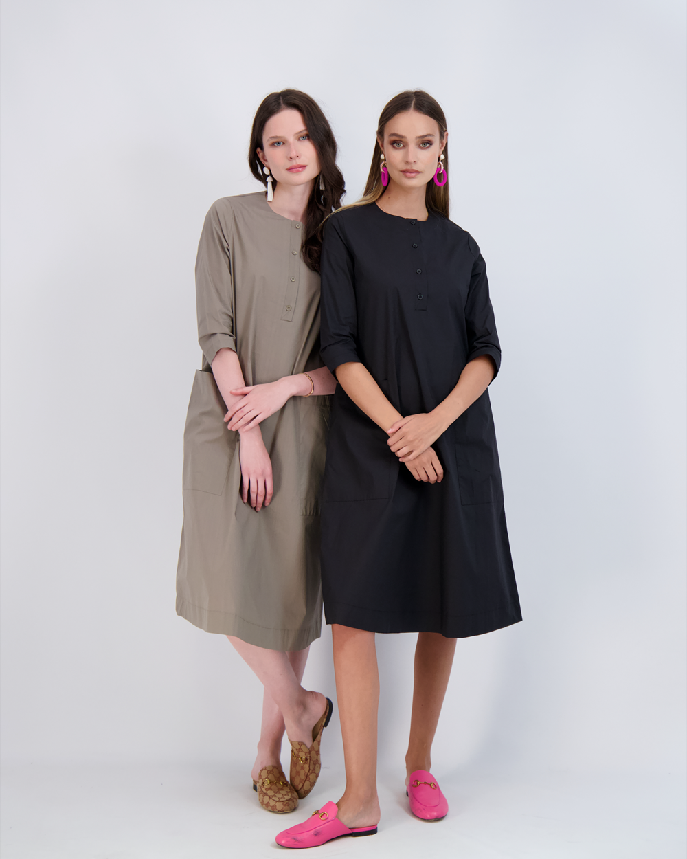 Shirt Dress With Pockets in - Ladies Dress photo