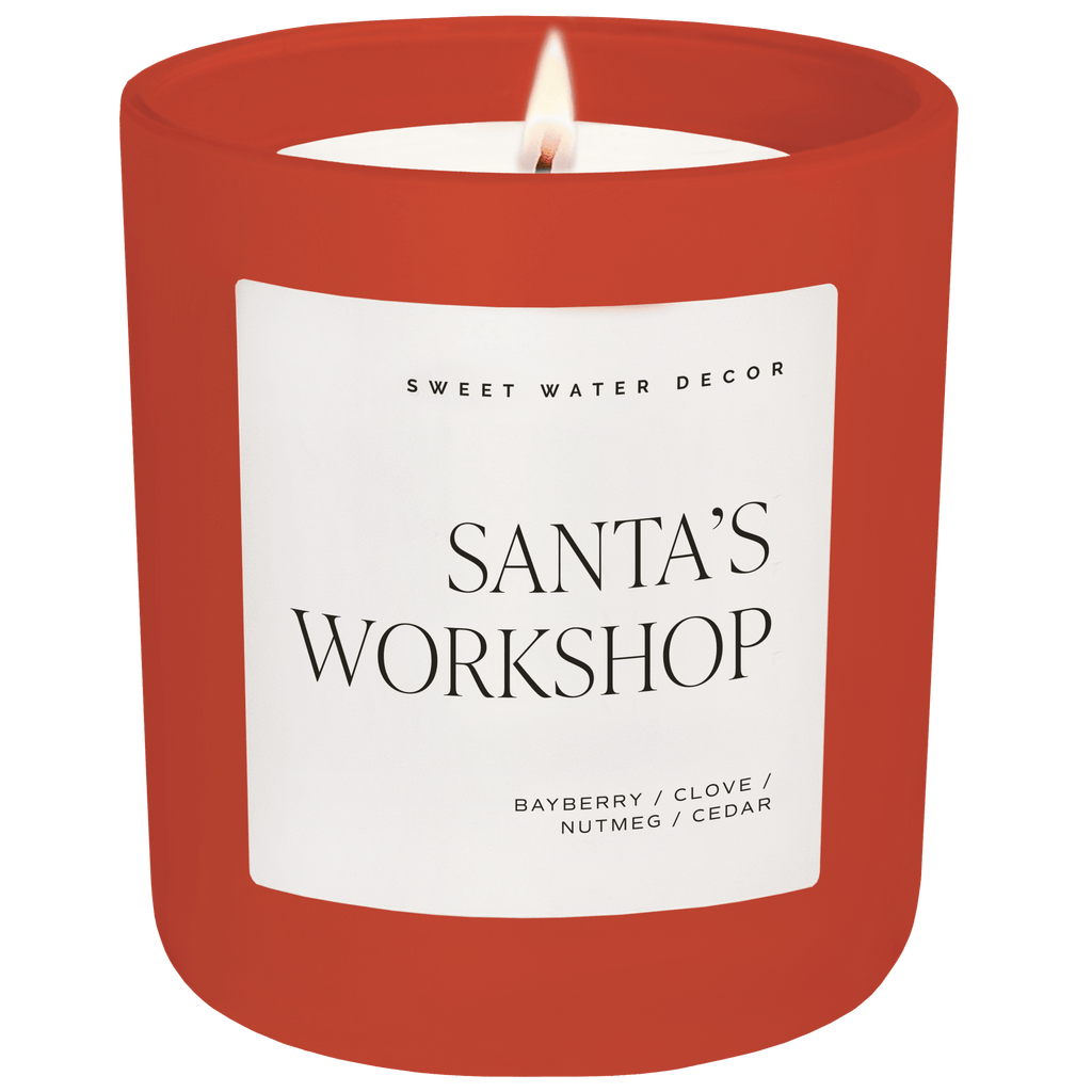 Santa's Workshop Soy Candle - Red Matte Jar - 15 oz (Merry and Bright) in - Candles photo