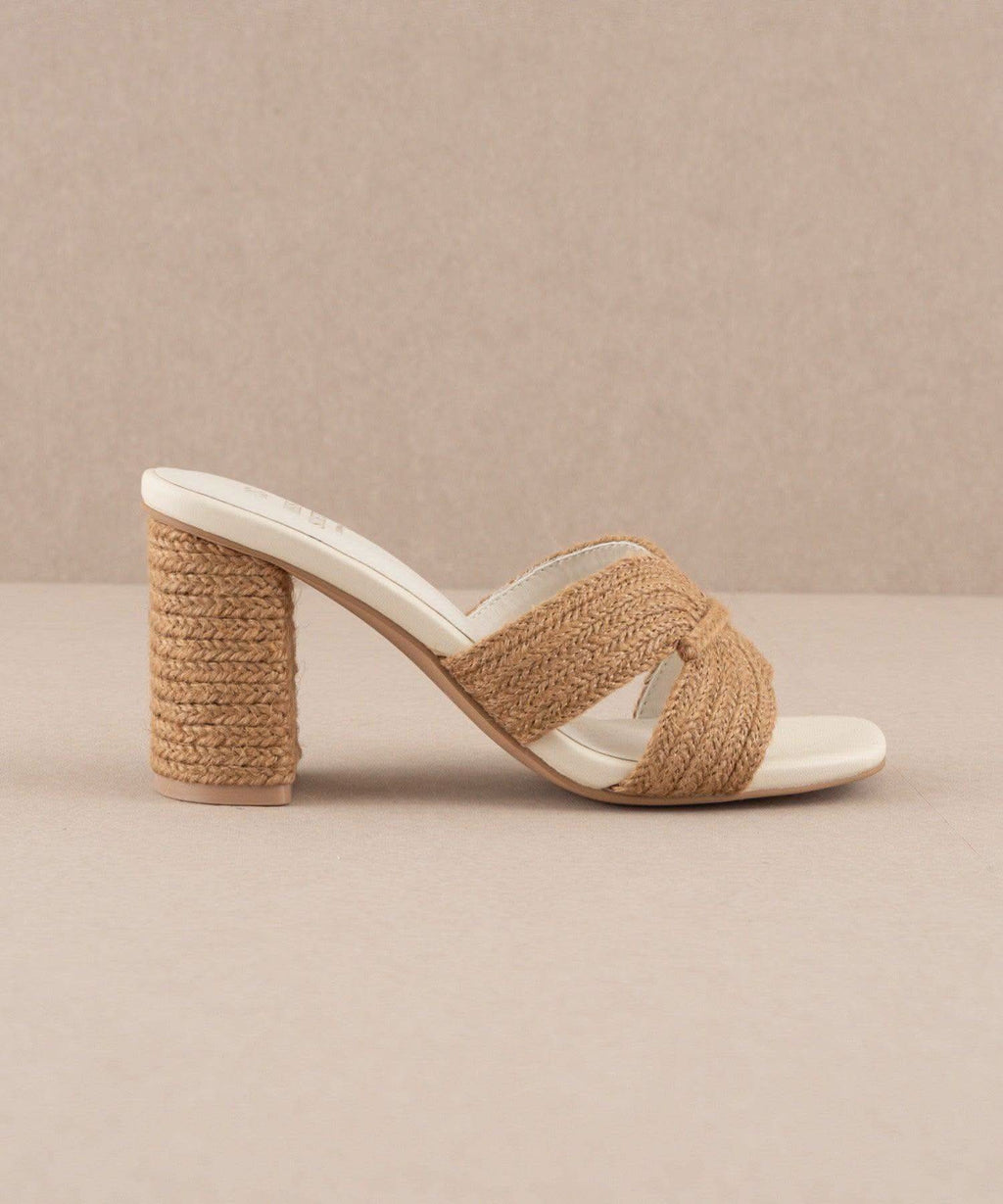 The Santiago | Toffee Raffia Heel in Toffee - HEELS photo