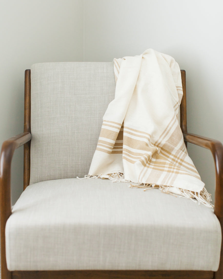 Cabin Hatch Cotton Throw Blanket in - Blankets photo