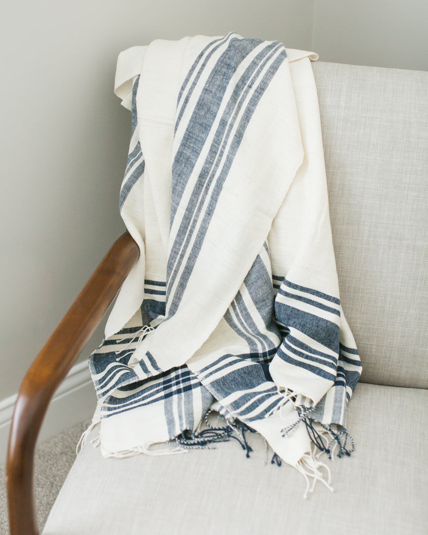 Cabin Hatch Cotton Throw Blanket in - Blankets photo