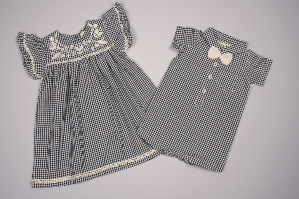 Embroidered Yoke Eith Ruffle Sleeves Dress in - Dress photo