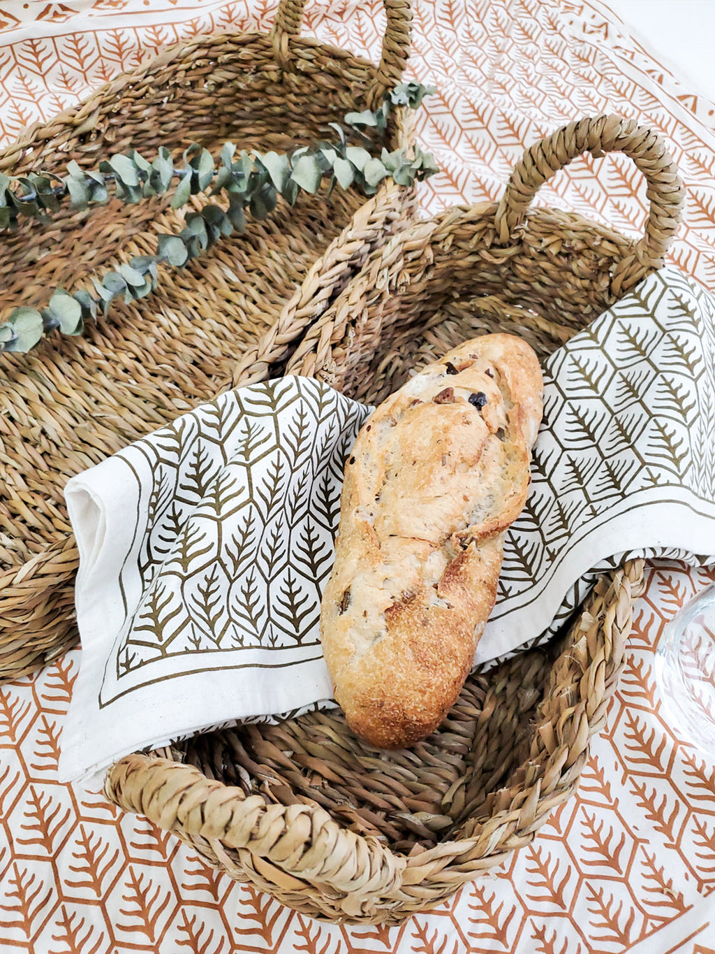 Savar Bread Basket with Natural Handle in - Storage & Organization photo