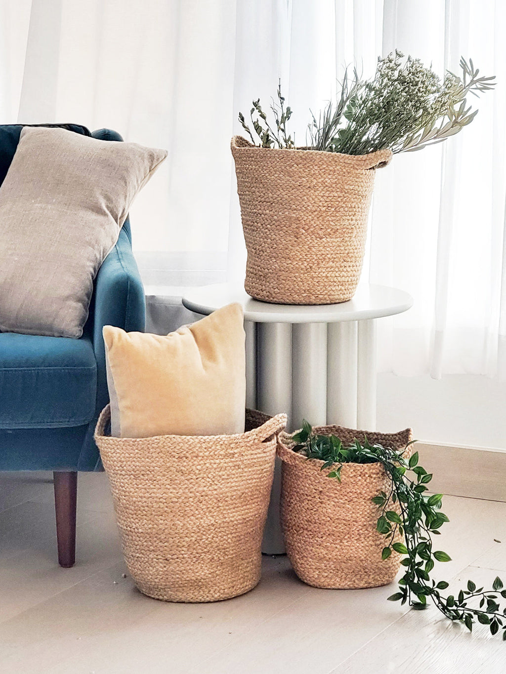 Kata Basket with Slit Handle in - STORAGE photo