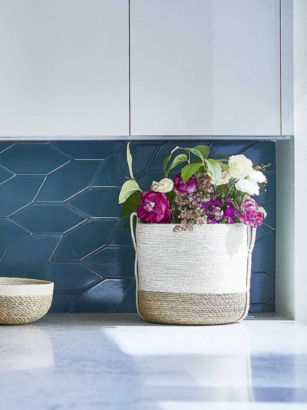 Savar Basket with Side Handle in - STORAGE photo