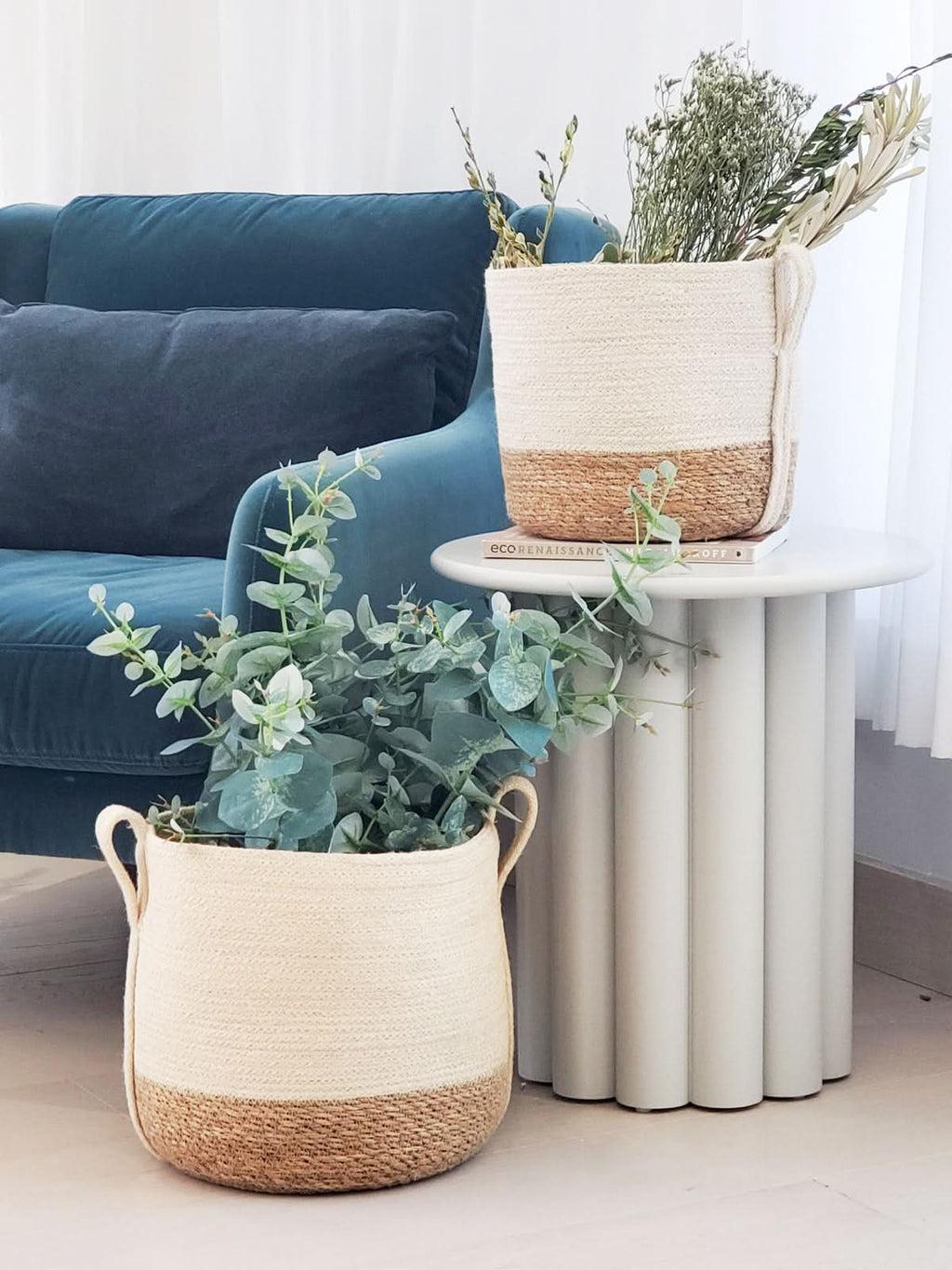 Savar Basket with Side Handle in - STORAGE photo